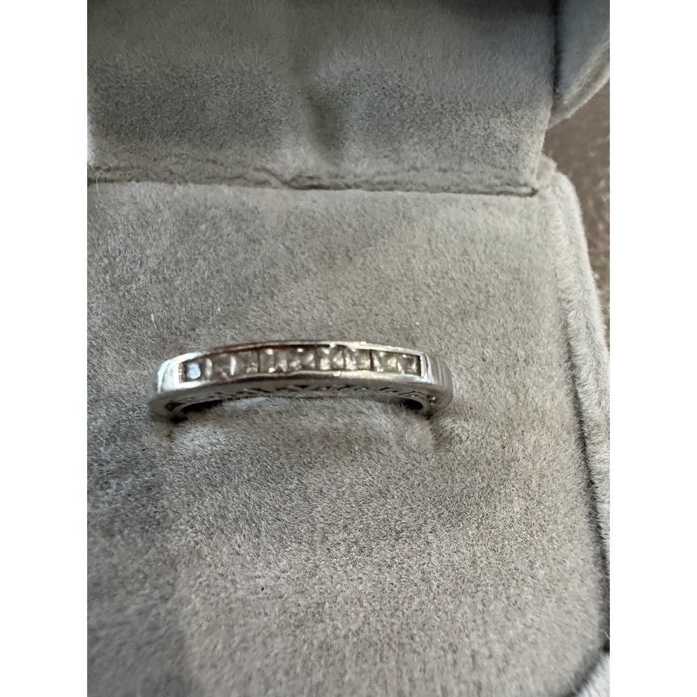 Tourmaline Eternity 925 Sterling Silver Ring Sz 8 Dainty